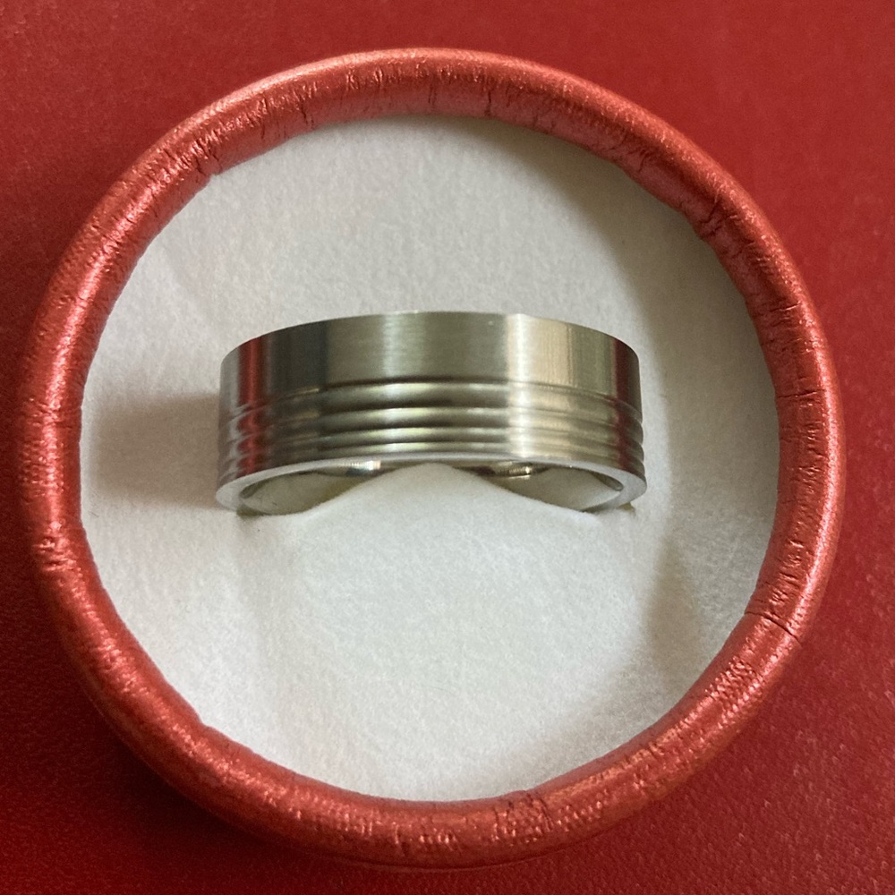 COPY - StainlessSteel Band by Halo. Satin Size 13  Graduated etching. Polished …